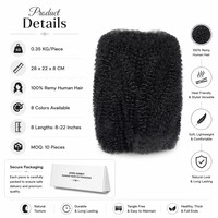 Extensions de tresses brésiliennes afro crépues en cheveux humains en vrac pour crochet et torsades, couleur personnalisable, douces et épaisses