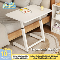 Table d'appoint pliable ergonomique en bois durable avec tiroir, porte-gobelet réglable et extensible, mobile, écologique, à assembler soi-même