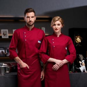 Hecho en fábrica Check Hotel <span class=keywords><strong>Master</strong></span> Bleach resistente <span class=keywords><strong>Chef</strong></span> Star uniforme personalizado mujeres uniforme - Product Image 1