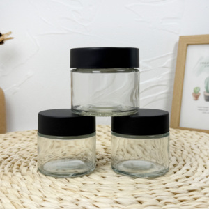 Pot en verre rond transparent vide, avec bouchon anti-enfants, résistant aux enfants, anti-odeurs - Product Image 2