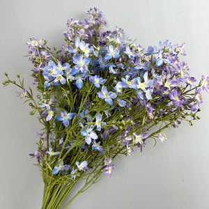 Plantes artificielles, ornement <span class=keywords><strong>de</strong></span> jardin, bouquet décoratif <span class=keywords><strong>de</strong></span> delphinium pour bureau, jardin, décoration artificielle, imitation <span class=keywords><strong>de</strong></span> fleurs artificielles - Product Image 1