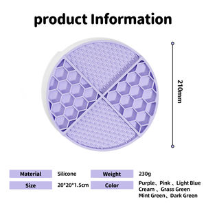 Bol pour animaux de compagnie en silicone de qualité alimentaire, en forme de nid d'abeille, esthétique, interactif, puzzle alimentaire, distributeur de nourriture, prévention des ballonnements, distributeur de nourriture lent - Product Image 3