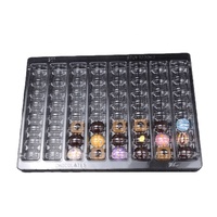 Plateau blister personnalisé 48 trous pour chocolats Truffes Conteneur d'emballage d'affichage en plastique PET transparent pour bonbons