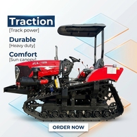 Tracteur chenillé bi-carburant 120 CV, véhicule tout-terrain à chenilles larges, cabine de conduite spacieuse, boîte de vitesses premium, moteur LAIDONG haute performance