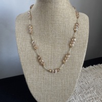 Collier de perles fines personnalisées, perle d'eau douce, chaîne en or 18 carats, pendentif élégant, pierre naturelle, bijoux pour femmes