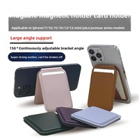Dompet Kulit PU Mag Safe untuk iPhone Seri 12-17 dengan Slot Kartu Kredit dan ID, Magnet N52 yang Kuat - Tempat Kartu Bisnis Minimalis