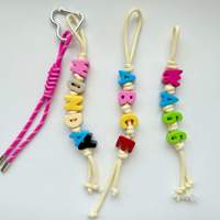 Perles acryliques en vrac, kit DIY numérique fait main, perles à enfiler pour pendentifs et porte-clés, style Ins et lettres anglaises