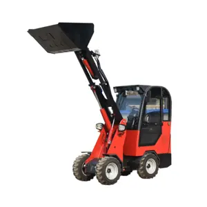 Mini tractor compacto para agricultura, tractor de jardín, rueda frontal, cargador con CE/ISO