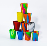 Tasse à vin en verre de pinte de silicone réutilisable incassable tasse de paille de silicone sans Bpa tasse d'eau de silicone