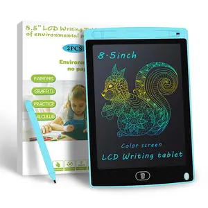 2 حزمة كمبيوتر لوحي LCD بشاشة للكتابة 8.5 بوصة الإلكترونية الرسم منصات للأطفال المحمولة Ewriter خربش مجلس مع الحبل و المغناطيسي