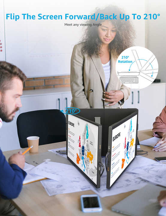 New 14" IPS Laptop Extended Dual Screen Monitor USBC HD Portable