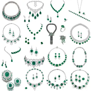 High quality Qingdao emerald green jewelry set for women jewelry