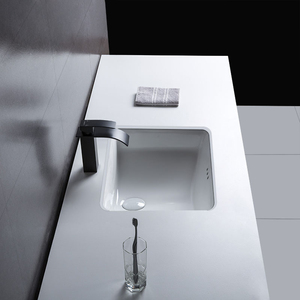 Vasques de salle de bain rectangulaires populaires certifiées CUPC à encastrer sous le comptoir, lavabos sous-montés pour salle de bain - Product Image 2