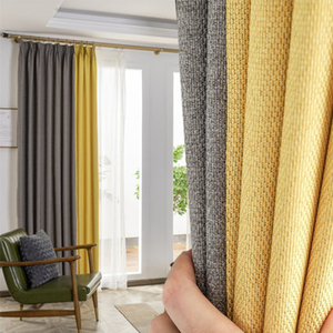 الفاخرة الساخن بيع المنسوجات المنزلية جروميت الكتان نافذة الستائر و draps لون نقي سوق قماش ستائر وعينة مجانية - Product Image 5