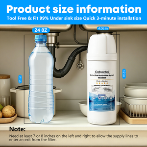 Système de filtration d'eau sous évier 6 étapes, filtration 0,5 micron, charbon actif, 1000 GPD, installation facile, usage domestique - Product Image 6