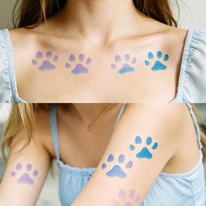 Adesivi per Tatuaggi Temporanei a Consegna Rapida, Sensibili alla Temperatura e Cambia Colore, Motivo Zampa di Gatto, Impermeabili - Product Image 3