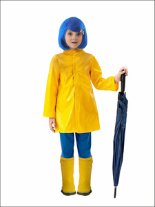 Disfraz Infantil de <span class=keywords><strong>Coraline</strong></span> y la <span class=keywords><strong>Puerta</strong></span> <span class=keywords><strong>Secreta</strong></span> para Halloween - Unisex, 100% Poliéster, Traje de Alto Rendimiento para Fiesta de Calaveras Terrorífica - XINJIE - Product Image 5