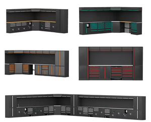 Armoire <span class=keywords><strong>de</strong></span> rangement modulaire roulante CE pour garage, combinaison d'armoires à outils et établi avec capacité <span class=keywords><strong>de</strong></span> charge <span class=keywords><strong>de</strong></span> 500 kg et serrure à clé - Product Image 6