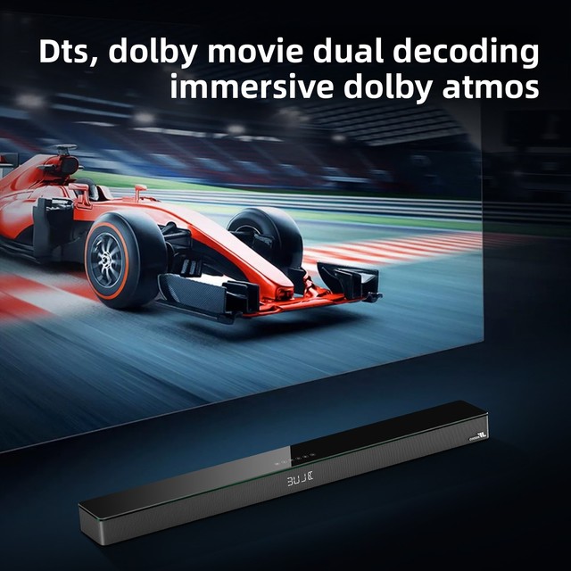 2025 New A18 4K Smart TV for Dolby Digital Atmos 3D Surround Sound Wireless Subwoofer Black 32"-50" Home Theater Speaker