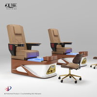 Fauteuil de pédicure spa de luxe moderne avec bain de pieds à jets magnétiques et massage intégré