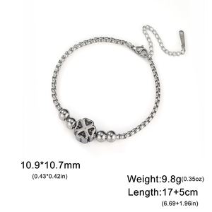 Bracciale da uomo Myshape Vintage Albero della Vita con ciondoli Girasole, Trifoglio, Artiglio di Lupo, Croce di Gerusalemme in Acciaio Inossidabile - Gioielli Portafortuna - Product Image 5