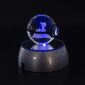 Bola Pokemón Wobbuffet <span class=keywords><strong>de</strong></span> Cristal Personalizable con Grabado 3D, Base LED <span class=keywords><strong>de</strong></span> Ópalo, Regalo <span class=keywords><strong>de</strong></span> Cumpleaños, Venta al Por Mayor y Dropshipping 2025 - Product Image 6