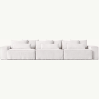 Minimalistisches Modernes Komfortables und Langlebiges Wohnzimmer Modulares 3-Sitzer Ecksofa-Set Weicher Stoff für Apartments, Einkaufszentren & Hotels