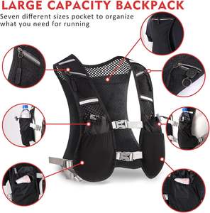 Precio de Fábrica con MOQ Bajo, Mochila de Hidratación Ligera de Nailon de 5L, Reflectante, para Deportes al Aire Libre, Senderismo, Ciclismo, Maratón y Trail Running - Product Image 4