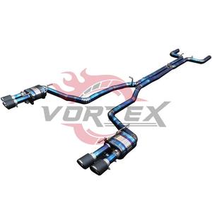 Système d'échappement Catback Valvetronic Vortex Blue Burnt Titanium pour Maserati Quattroporte 2013-2023 Son actif Ajustement direct - Product Image 1