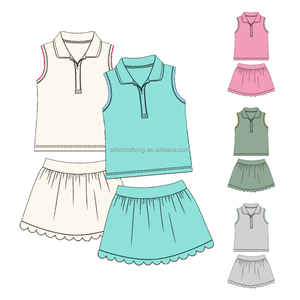 Conjunto de Ropa Deportiva de Verano para Niñas 2026, Conjunto de Yoga sin Mangas, Traje de Yoga Personalizado para Niños con MOQ Bajo - Product Image 4