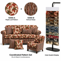 Nouveau tissu en velours jacquard multi-couleurs en polyester de designer, design personnalisé, pour canapé, fauteuil, oreiller, housse de lit