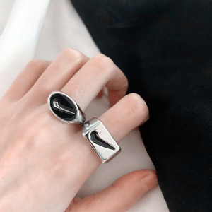 Low Price Stocked Hip-Hop Couple <strong>Rings</strong> - Personalized, Fashionable, Retro, <strong>Statement</strong> Finger <strong>Rings</strong> for Couples, Party Lovers - Product Image 4