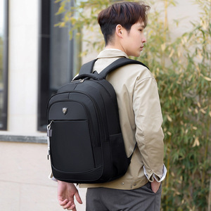 Laptop <b>Backpack</b> Large Capacity Business Travel Men's Solid Color Shoulder <b>Straps</b> Spring 2023 - Product Image 5