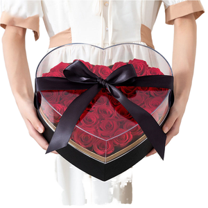 DREA วันวาเลนไทน์ งานแต่งงาน คริสต์มาส ขายส่ง อะคริลิก หรูหรา โปร่งใส ลายภาพนิ่ง ดอกไม้ บรรจุภัณฑ์ รูปหัวใจ - Product Image 1