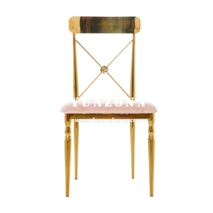 Chaise de salle à manger moderne à dossier croisé en acier inoxydable doré tissu de velours <span class=keywords><strong>pour</strong></span> mariages événements <span class=keywords><strong>location</strong></span> SS cadre <span class=keywords><strong>pour</strong></span> salon villas - Product Image 3