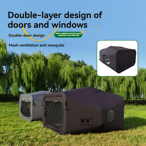 Tienda de campaña inflable de tela Oxford para camping en exteriores, resistente al viento, con columna de aire engrosada y apertura para estufa, apta para todas las estaciones. - Product Image 4