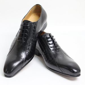 Formal <b>Pointed</b> Toe Leather Shoes Men Summer Style European Top-Grain Cowhide Slip-On Professional Wear <b>Light</b> Wedding Shoes - Product Image 5