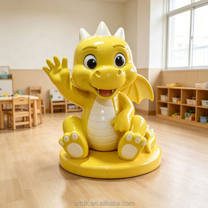 Statue de <span class=keywords><strong>dragon</strong></span> ailé mignon en fibre de verre A165, imperméable, en FRP, pour jardin extérieur, parc à thème, décoration pour enfants, sculpture - Product Image 6