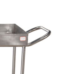 MT MEDICAL Chariot médical à deux couches Chariot d'hôpital en acier inoxydable Chariot de laboratoire d'urgence Chariot d'instruments durables - Product Image 4