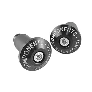 Embouts de guidon Qiangye noirs et argentés en alliage d'aluminium CNC, accessoires de guidon de moto pour motos de sport et de rue - Product Image 4