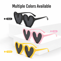 Lunettes de soleil vintage en forme de cœur, monture PC, style rétro Y2K, mignonnes, roses, pour femmes, pour séance photo et vacances