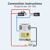 TDT TDT-6045 36V 40A-60A BMS Inteligente para Baterías LiFePO4/Li-ion, PCBA 10s 7s/8s 24V BT UART RS485 NTC para Bicicletas Eléctricas/Motocicletas Eléctricas