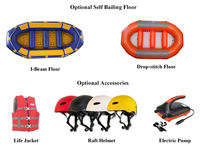 Bateau de rafting gonflable en PVC Hypalon, bateau de dérive gonflable à vendre