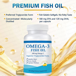 OEM özel Logo en kaliteli derin deniz <span class=keywords><strong>Omega-3</strong></span> balık yağı yumuşak kapsüller Dha Epa 1000mg Omega 3 balık yağı yumuşak jel kapsüller - Product Image 3