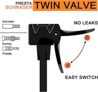 Pompe à vélo avec manomètre Pompe à vélo au sol haute pression compatible avec les valves Presta et Schrader Pompe à pneu de vélo pour vélo de route VTT