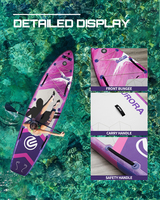 Planche à pagaie gonflable tout-terrain E SUP avec technologie Drop Stitch - SUP debout pour usage en mer unisexe