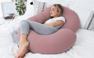 Almohada de Embarazo Refrescante de 58 Pulgadas, Almohada de Maternidad con Funda de Algodón Suave en Forma de C para Dormir Durante el Embarazo - Product Image 2