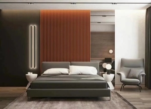 WPC Dễ Dàng Cài Đặt 3D Mô Hình Thiết Kế WPC Trần Ốp Bảng Điều Chỉnh Gỗ Veneer Tường Slat Bảng Điều Chỉnh Tấm - Product Image 2