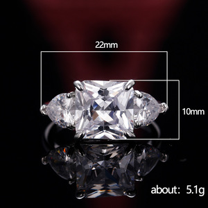 F1414 Zirconia Sintética Rosa, Corte Princesa Cuadrado, Gema Suelta para Fabricación de Anillos - Product Image 5