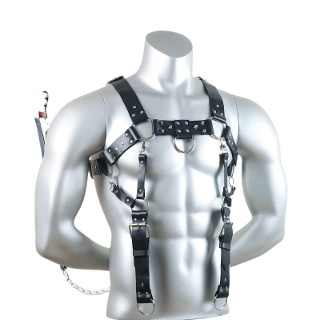 Men's Unisex Upper Body Harness Punk Leather BDSM Bondage Sex Toys A04 Dance Look